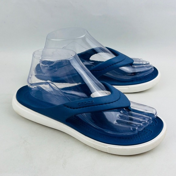 Crocs Citilane Flip Flop Womens 7 Mens 5 Blue Unisex Thong‎ Sandal Slip On - Picture 1 of 14